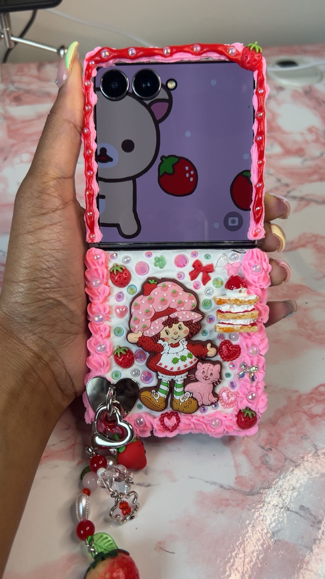 Strawberry Shortcake Decoden Junk Case 🍓🍰