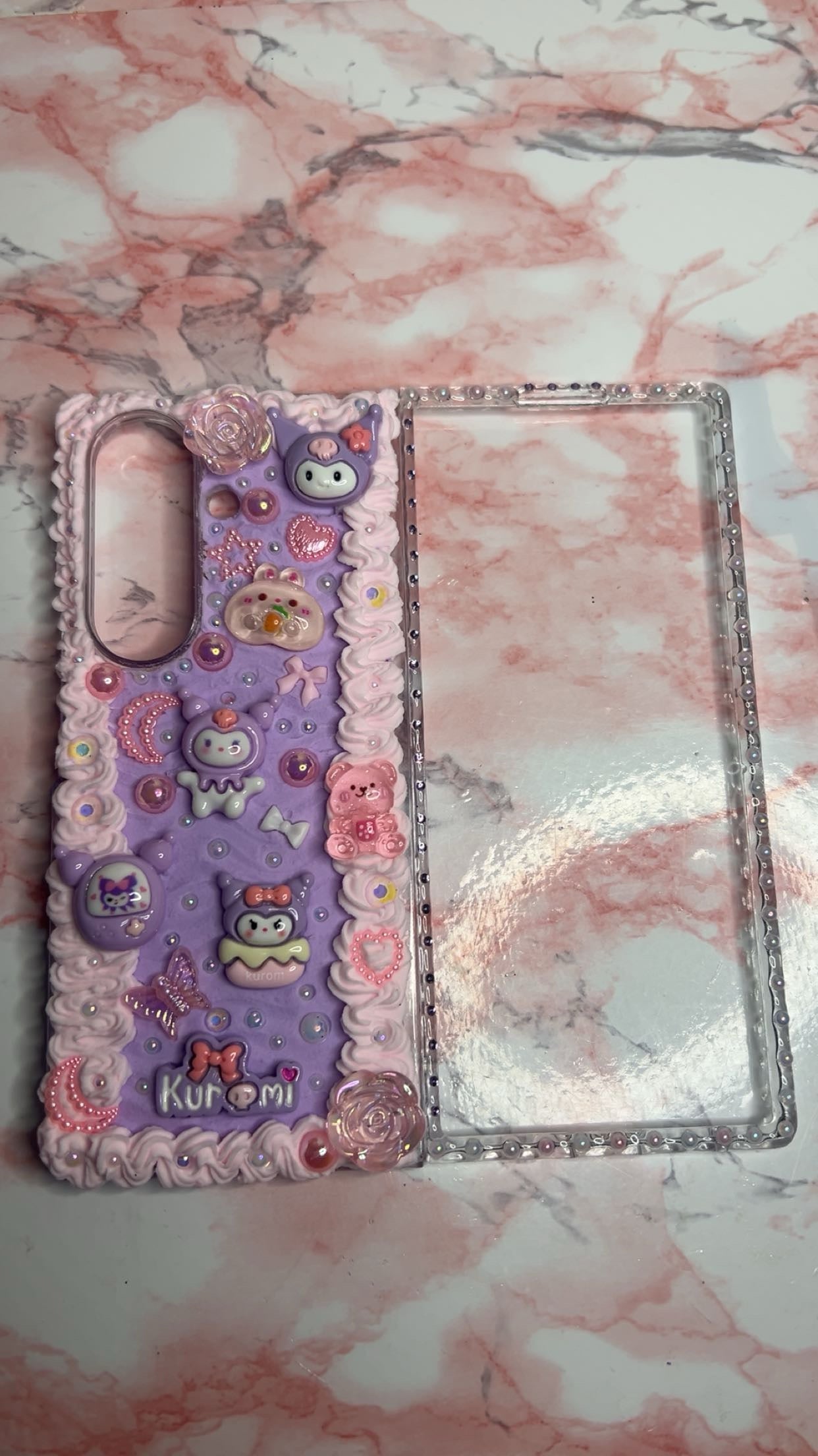 Kenzies kuromi Kawaii Decoden Case 💜🎀| All Models Available