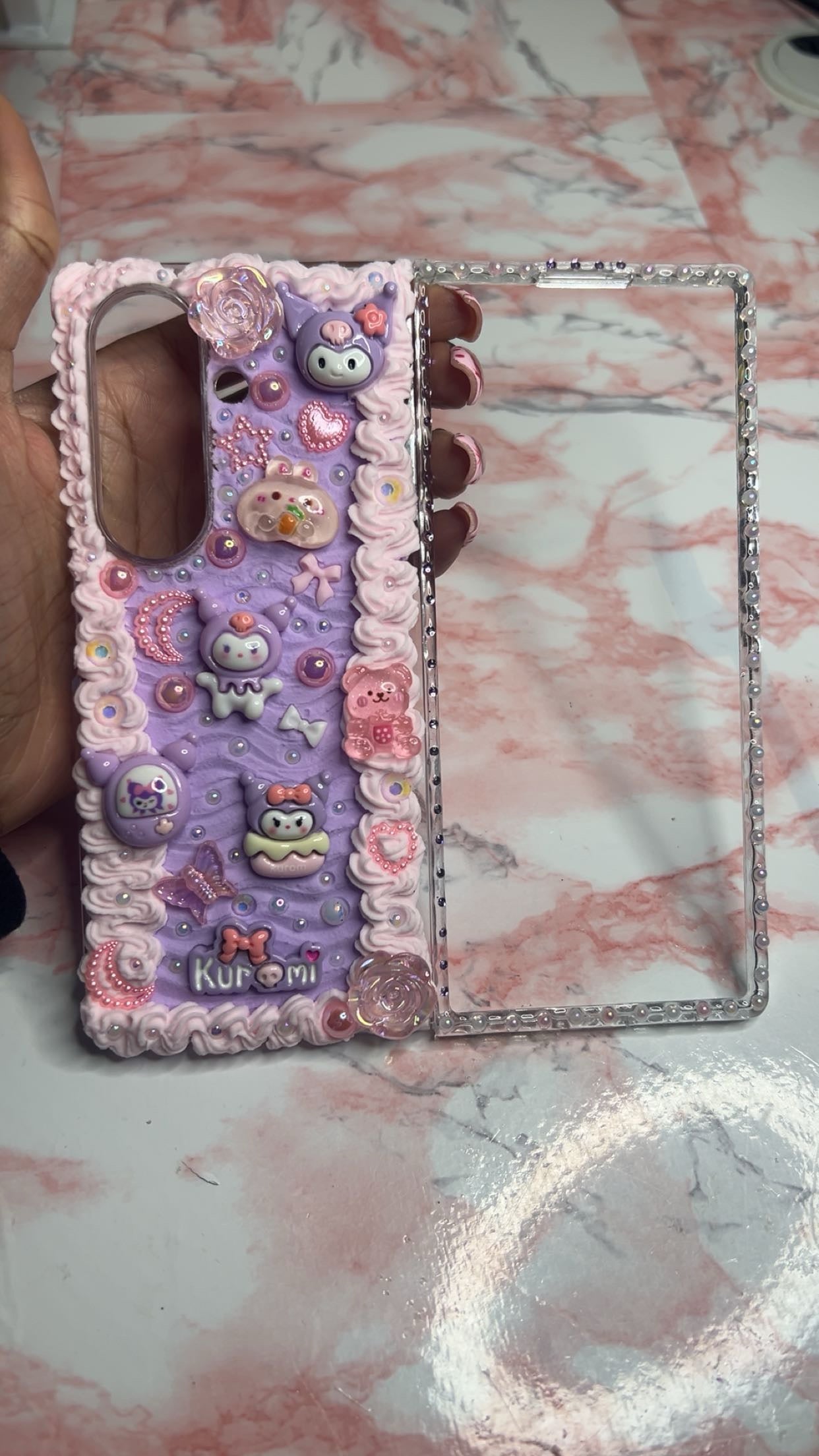 Kenzies kuromi Kawaii Decoden Case 💜🎀| All Models Available