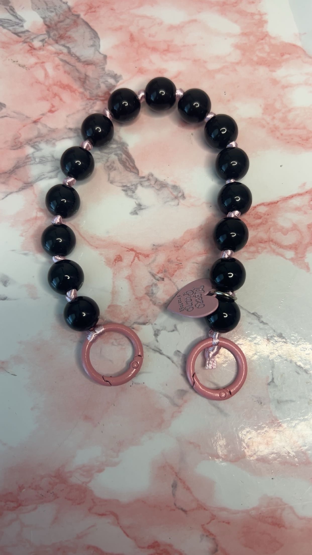 Classic Beaded Phone Charms 📿🖤