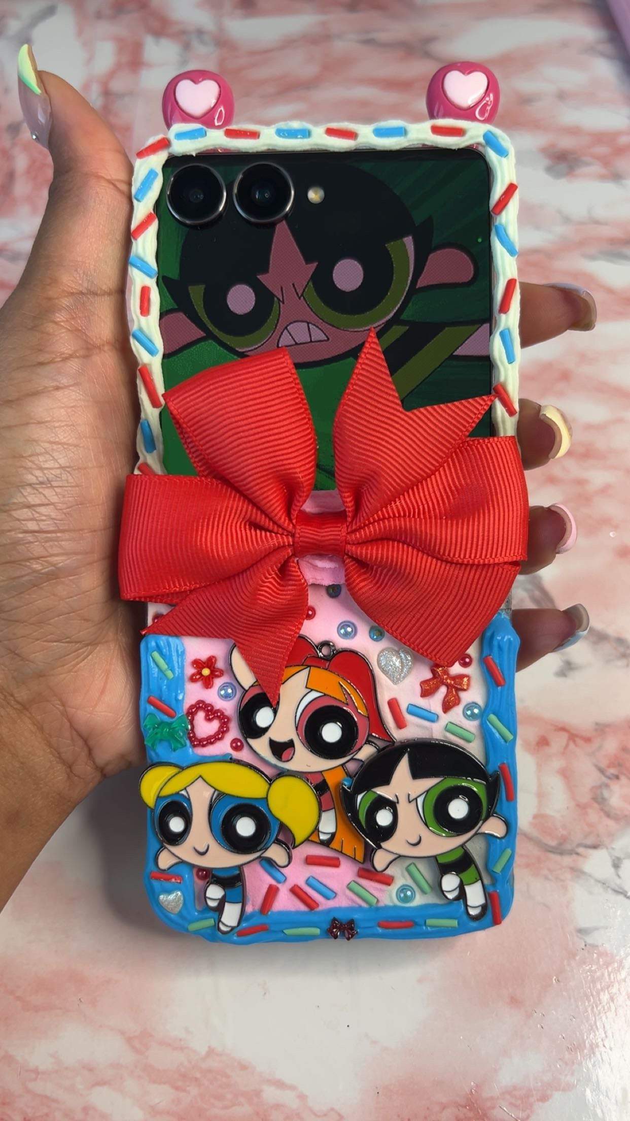 Power Puff Girls Decoden Case ✨💥🌈