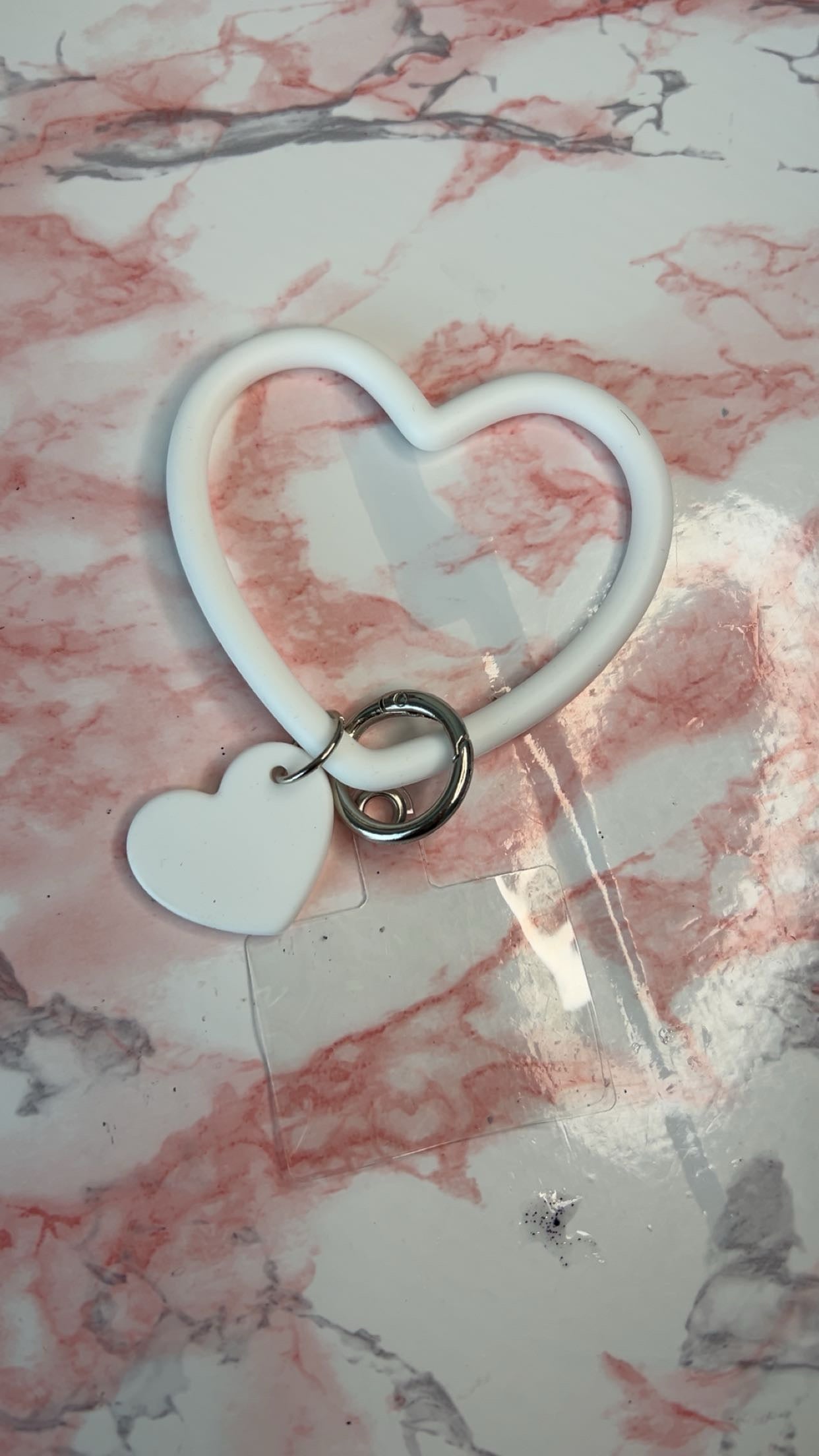 Silicone Heart Phone Wristlets