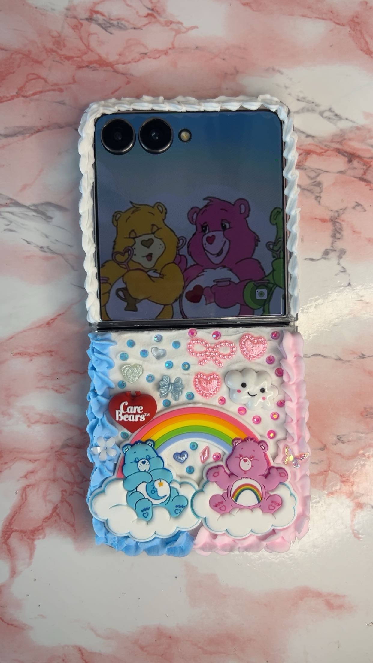 Z Flip 7 Care Bears *Ready To Ship* Decoden Case 🩷🐻☁️