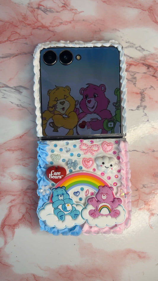 Z Flip 7 Care Bears *Ready To Ship* Decoden Case 🩷🐻☁️