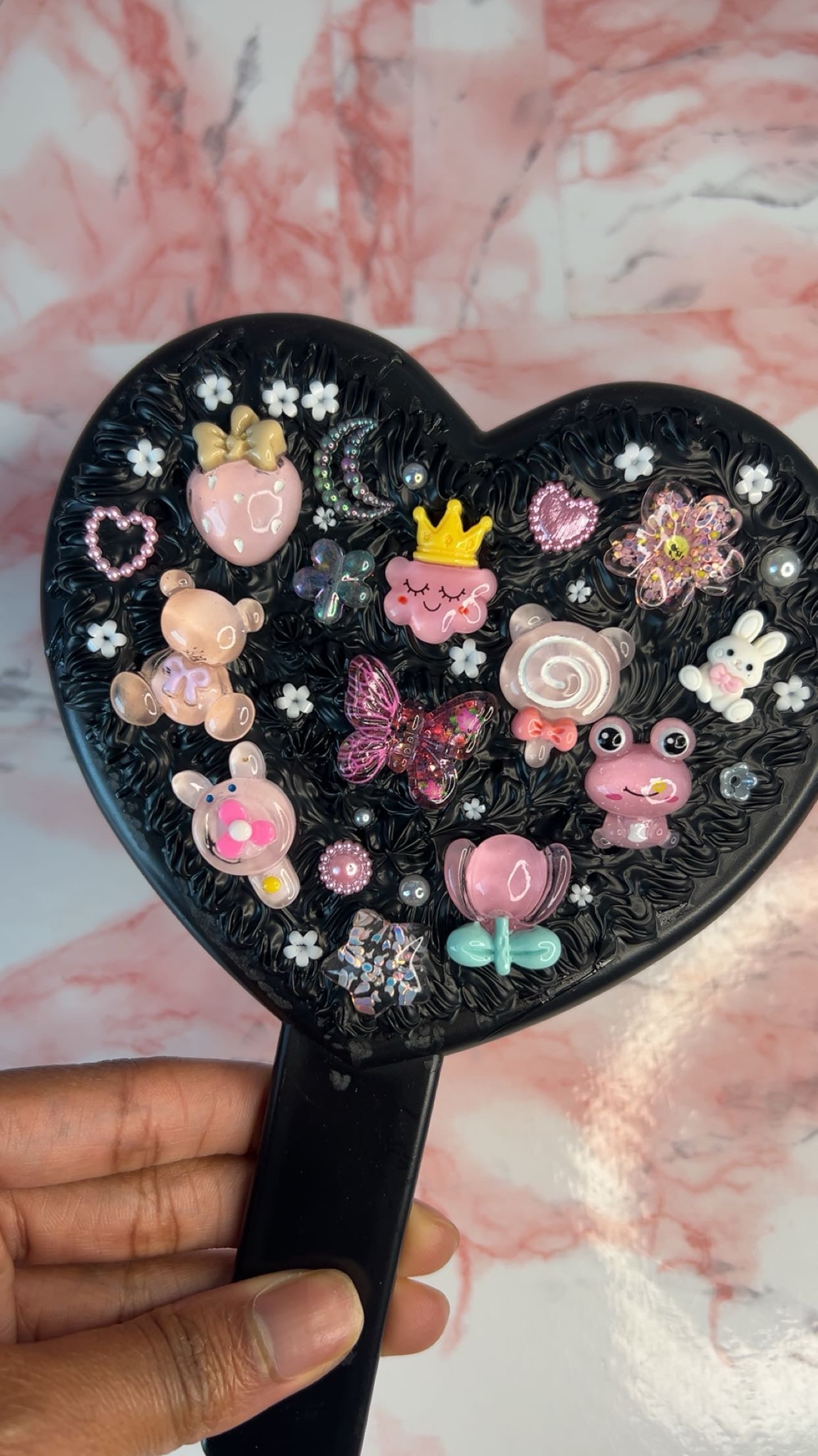 Decoden Heart Shaped Mirror 🖤 (Ready To Ship)