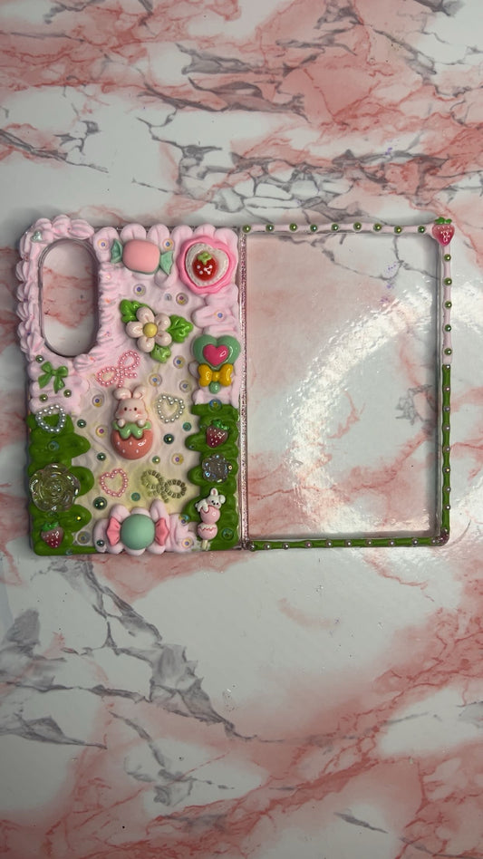 Strawberry Matcha Garden Decoden Case🍓🍵 | All Models Available