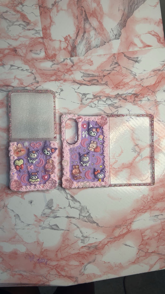 Kenzies kuromi Kawaii Decoden Case 💜🎀| All Models Available