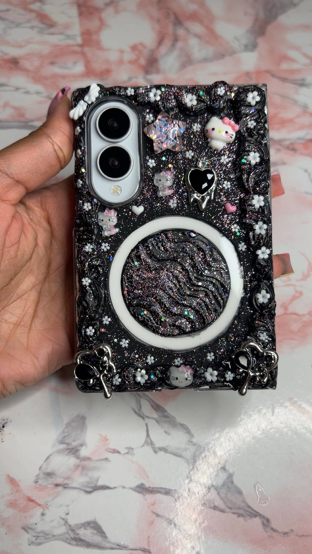 Lily’s Midnight Angel 2.0 MagSafe Decoden Case 🩷🪽| All Models Available