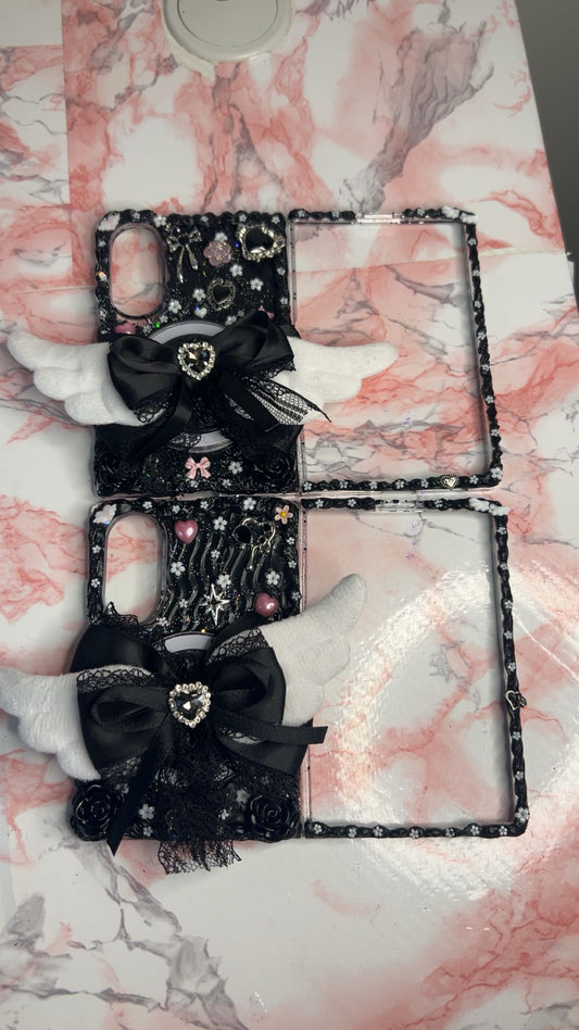 Lily's Midnight Angel MagSafe Decoden Case 🖤🪽| All Models Available